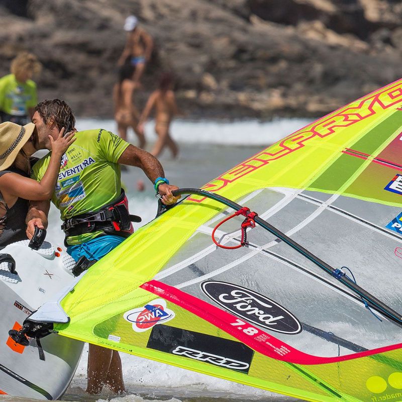 Kuss nach dem Sieg auf Furteventura 2017