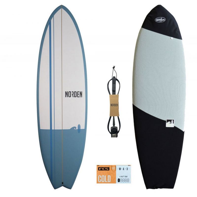 1rst Ride Fish 68 atlantic + Sock + Leash + Wax