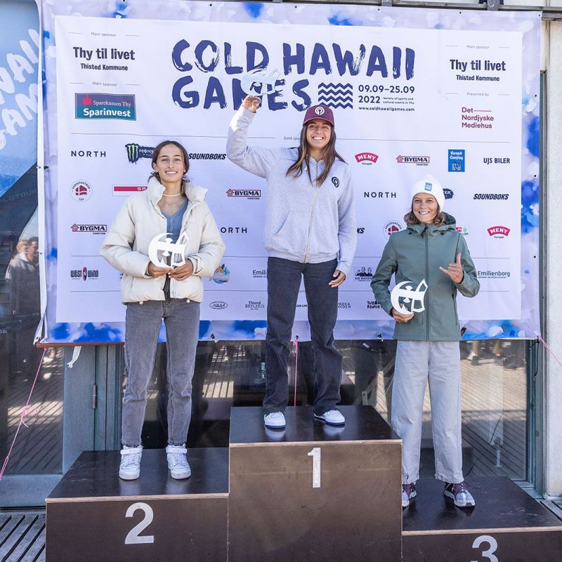 Auf dem Podium mit Maria Morales Navarro und Isabel Trivino Delgado