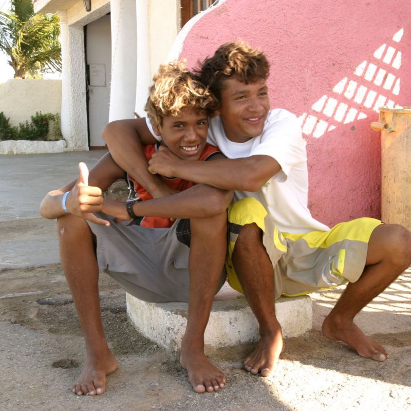 Zusammen mit Cheo Diaz in El Yaque 2004, Foto: Axel Reese