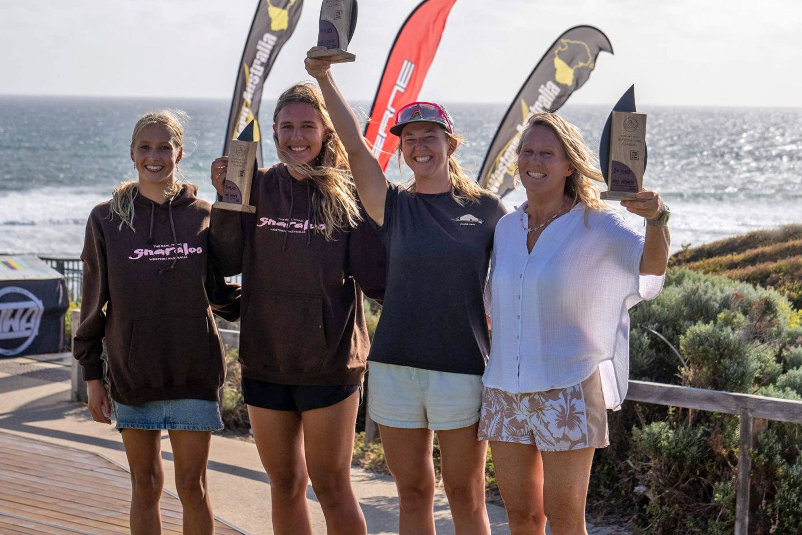 Die Siegerinnen beim Tourstopp in Australien (PWA/IWT Scott Bauer)