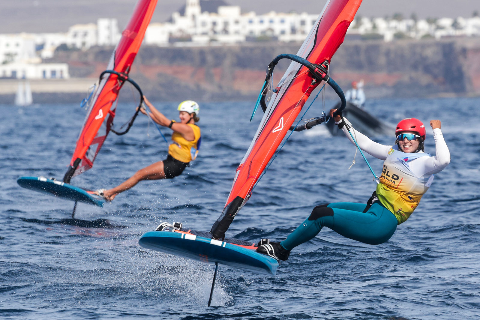 IQ Foil WM Lanzarote 2024 Nicolò Renna und Sharon Kantor siegen