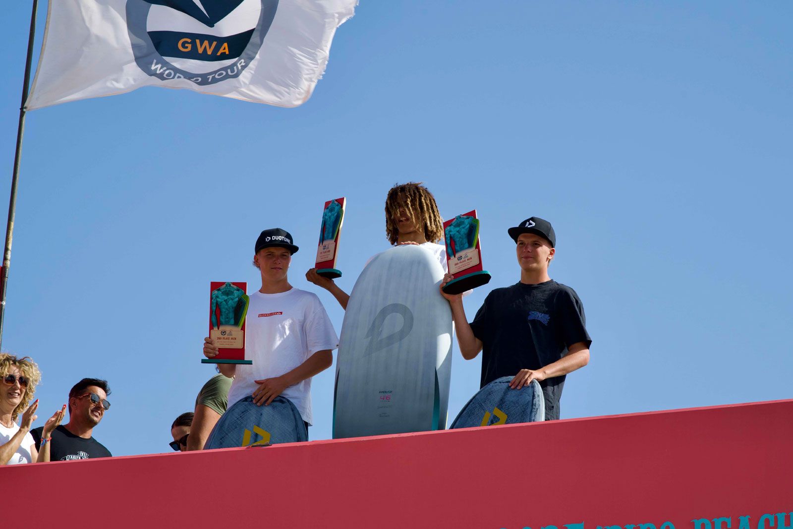 Das Podium bei den Herren, Foto: GWA/Samuel Crdenas