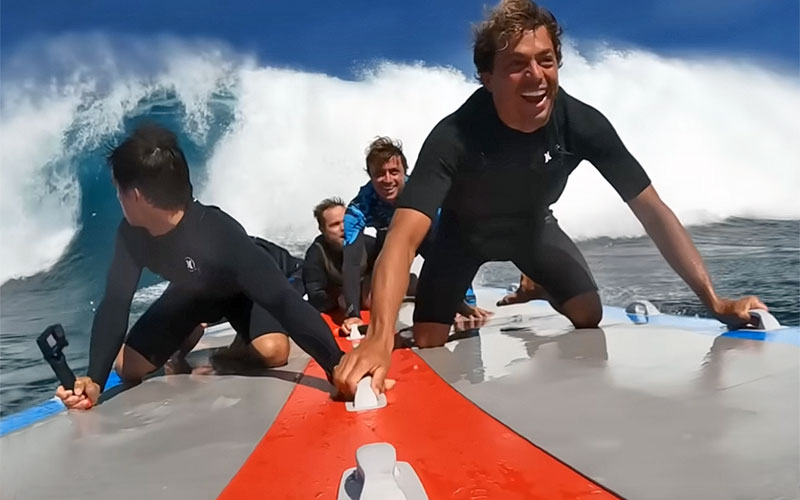 We got absolutely demolished on this Giant Inflatable Surfboard - Kai Lenny