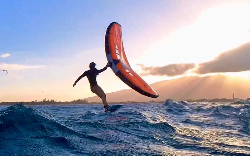 Sunset Winging with Mona in Maui - JD FollowCam