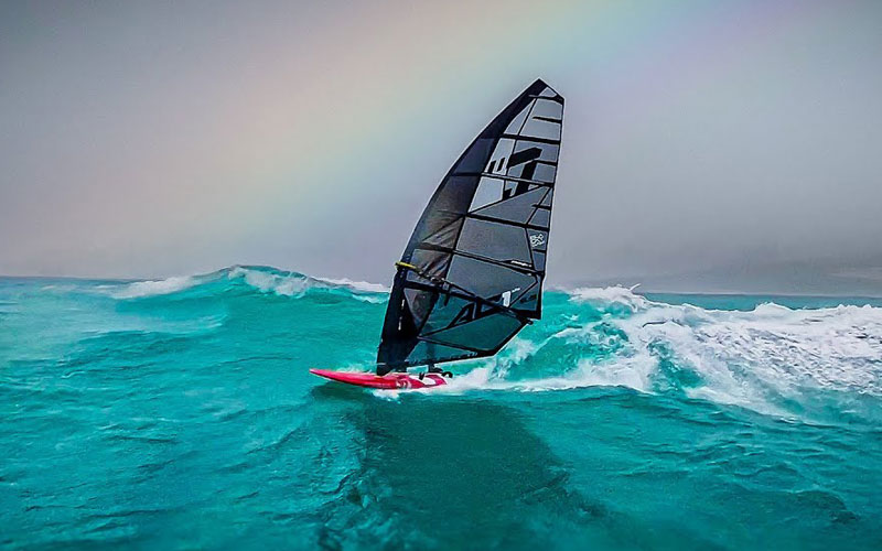 Slalom Windsurfing in Big Messy Waves! - Nils Bach