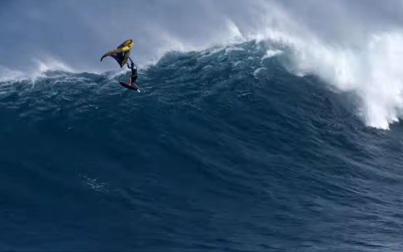 Surfing like a Pelican over Jaws!  - Kai Lenny