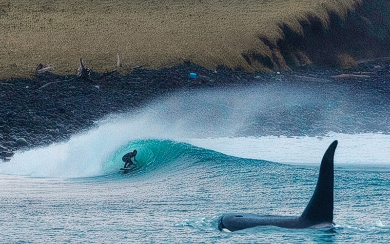 Surfing with Orcas in the Deadly Bering Sea - Fielder Films