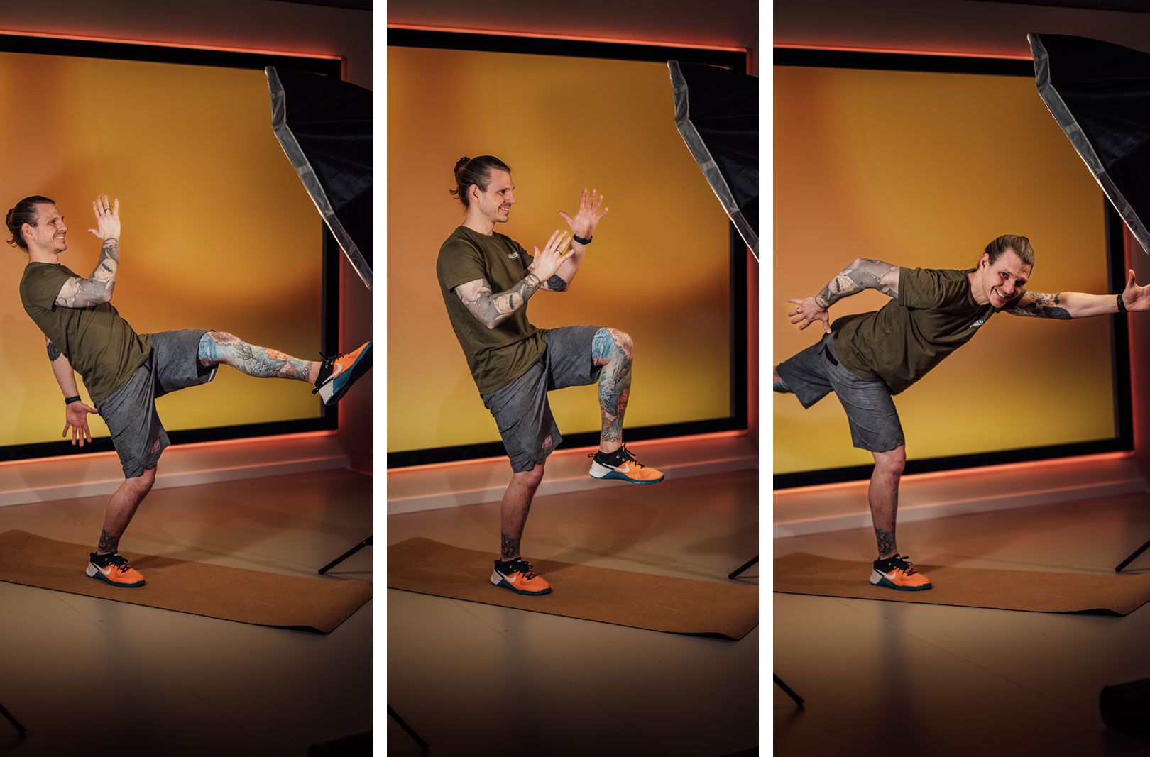 Übung Schwerpunktverlagerung aus dem Fit for Surfing-Programm von Sascha Lange